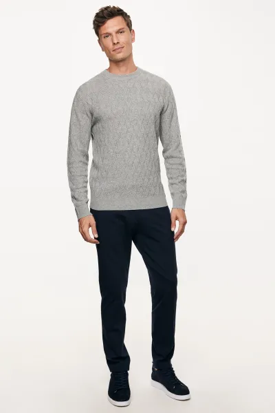 Wool Cashmere Roundneck | Lichtgrijs