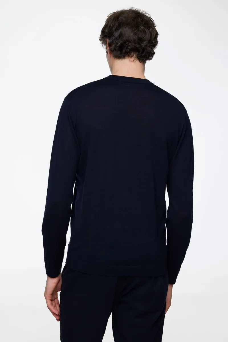 Gold Roundneck | Donkerblauw
