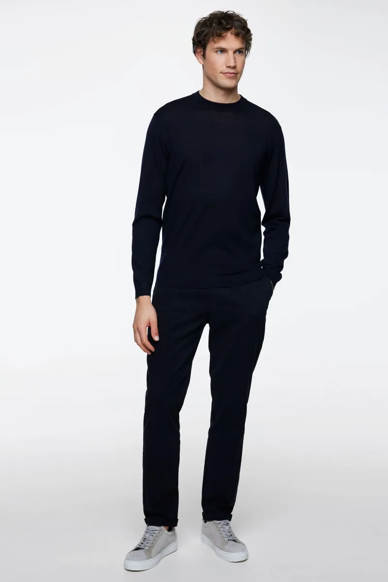 Gold Roundneck | Donkerblauw