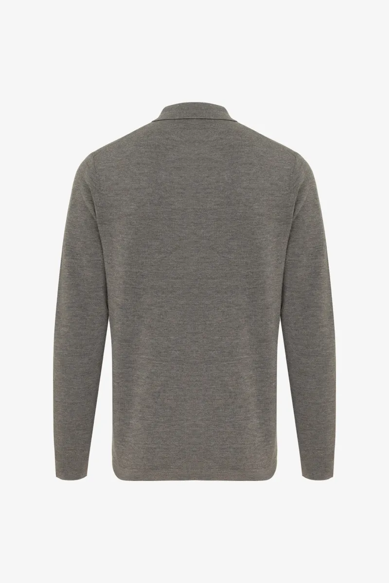 Polo Zip | Donkerbruin