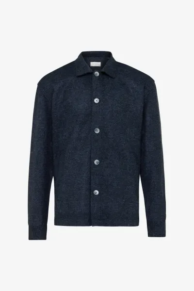 Checked Overshirt | Donkerblauw