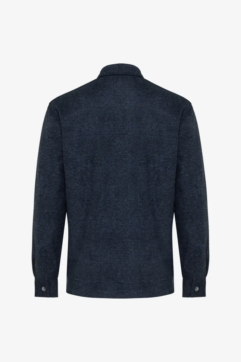 Checked Overshirt | Donkerblauw