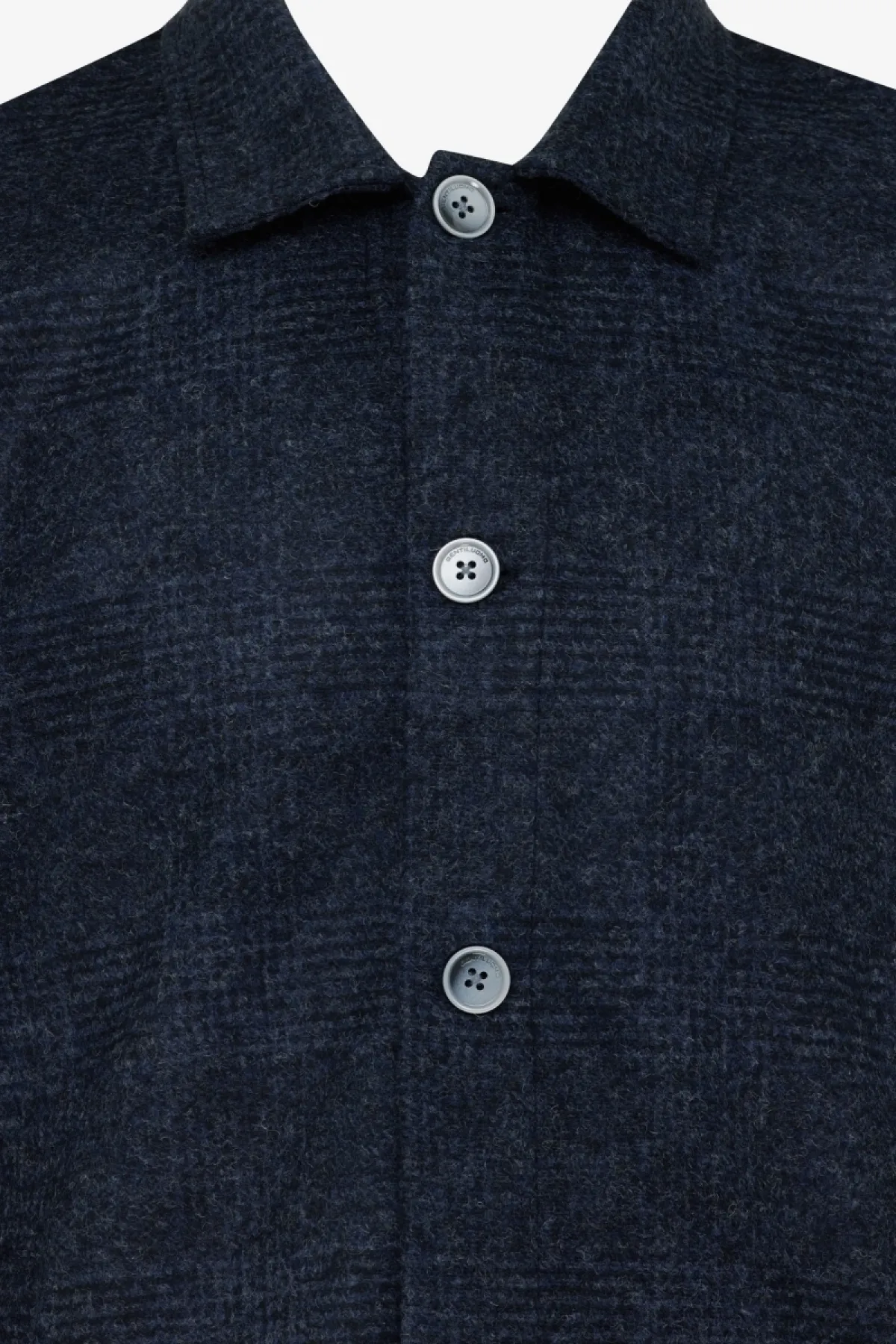 Checked Overshirt | Donkerblauw