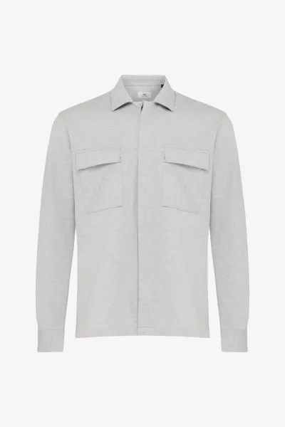 Gold Overshirt | Lichtgrijs