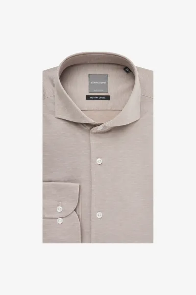 Cotton Blend Shirt | Beige