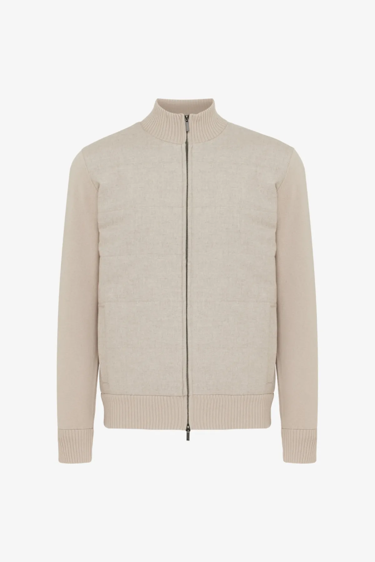 Padded Cardigan | Beige