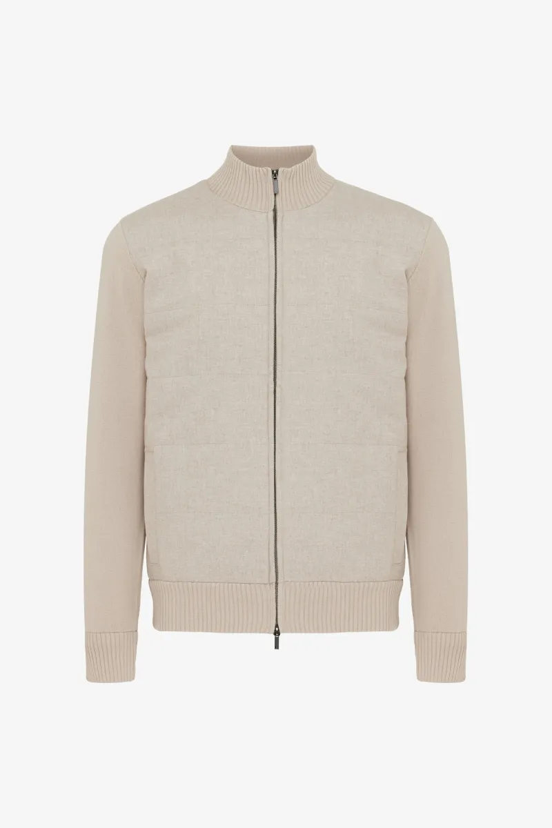 Padded Cardigan | Beige