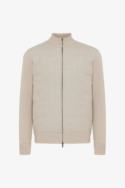 Padded Cardigan | Beige
