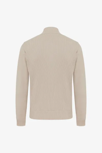 Padded Cardigan | Beige