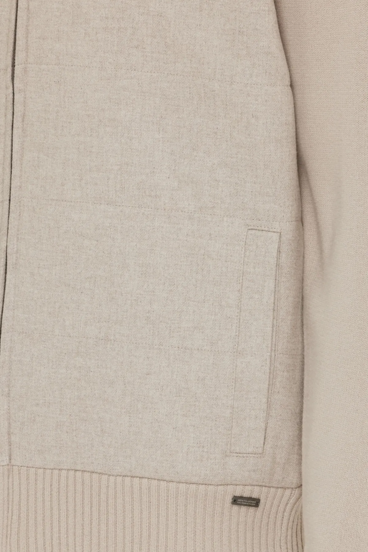 Padded Cardigan | Beige