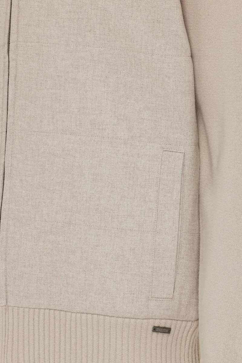 Padded Cardigan | Beige