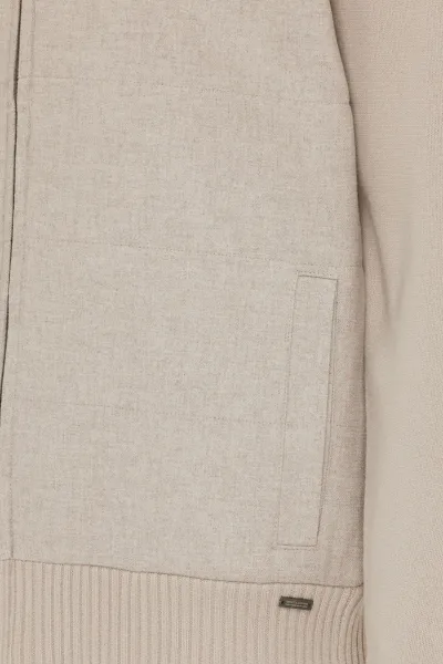 Padded Cardigan | Beige
