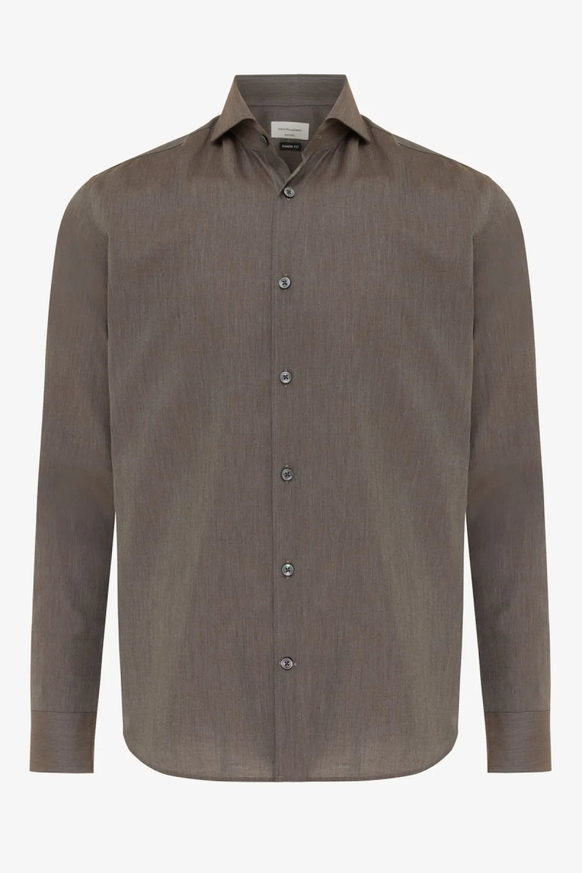 Overhemd fashion-fit | Donkerbruin