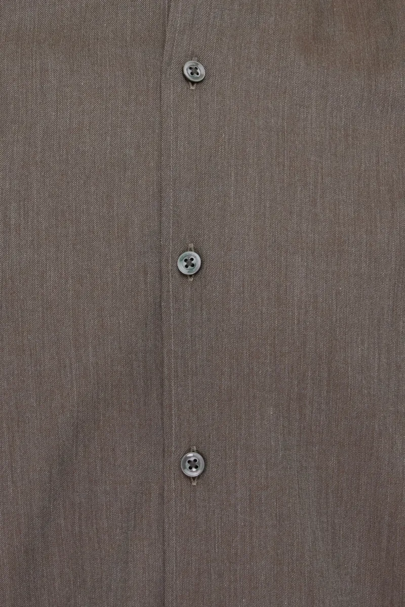 Overhemd fashion-fit | Donkerbruin