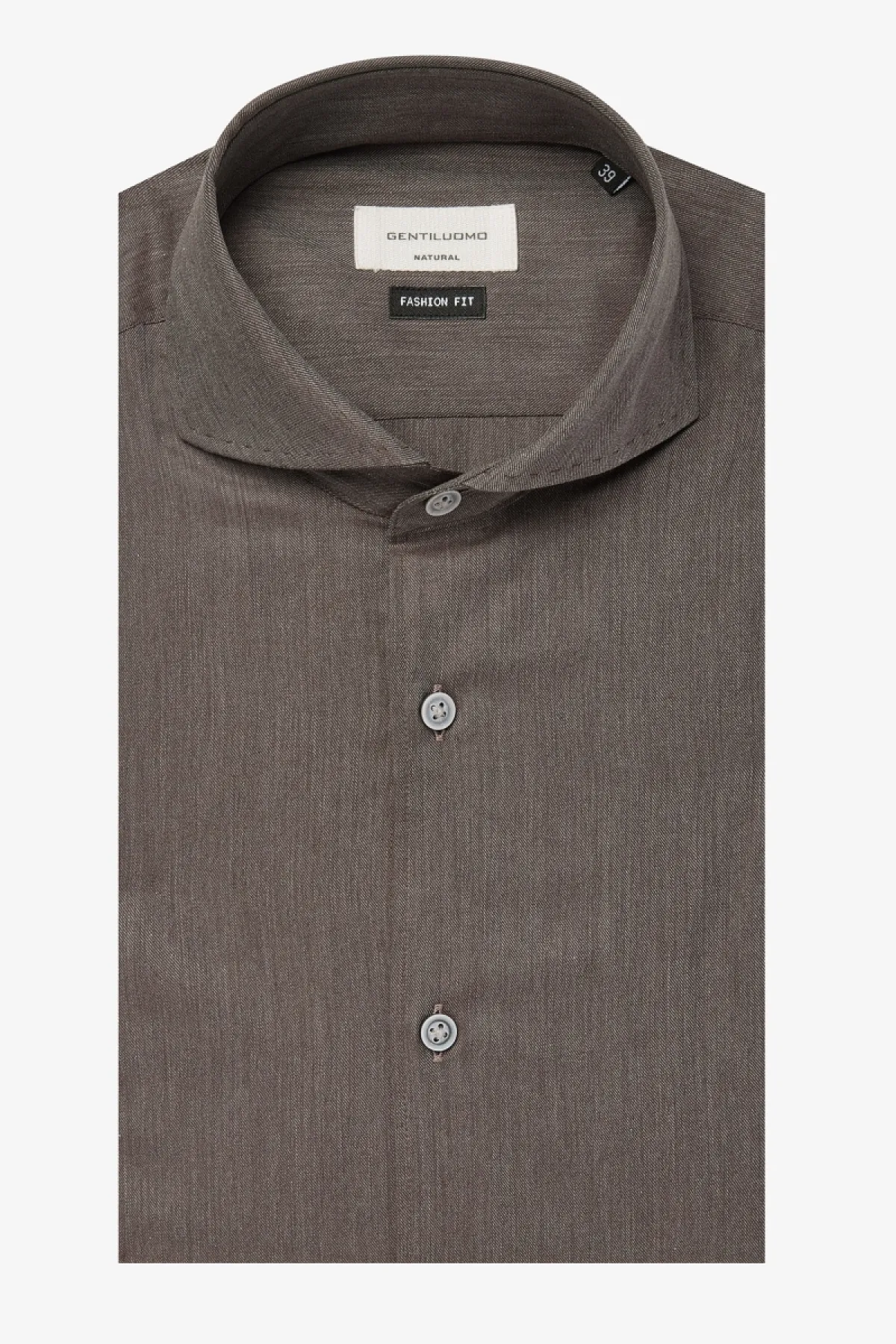 Overhemd fashion-fit | Donkerbruin