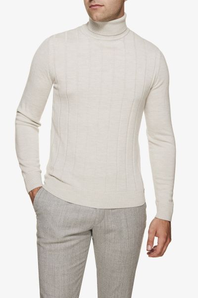 Wollen coltrui off-white