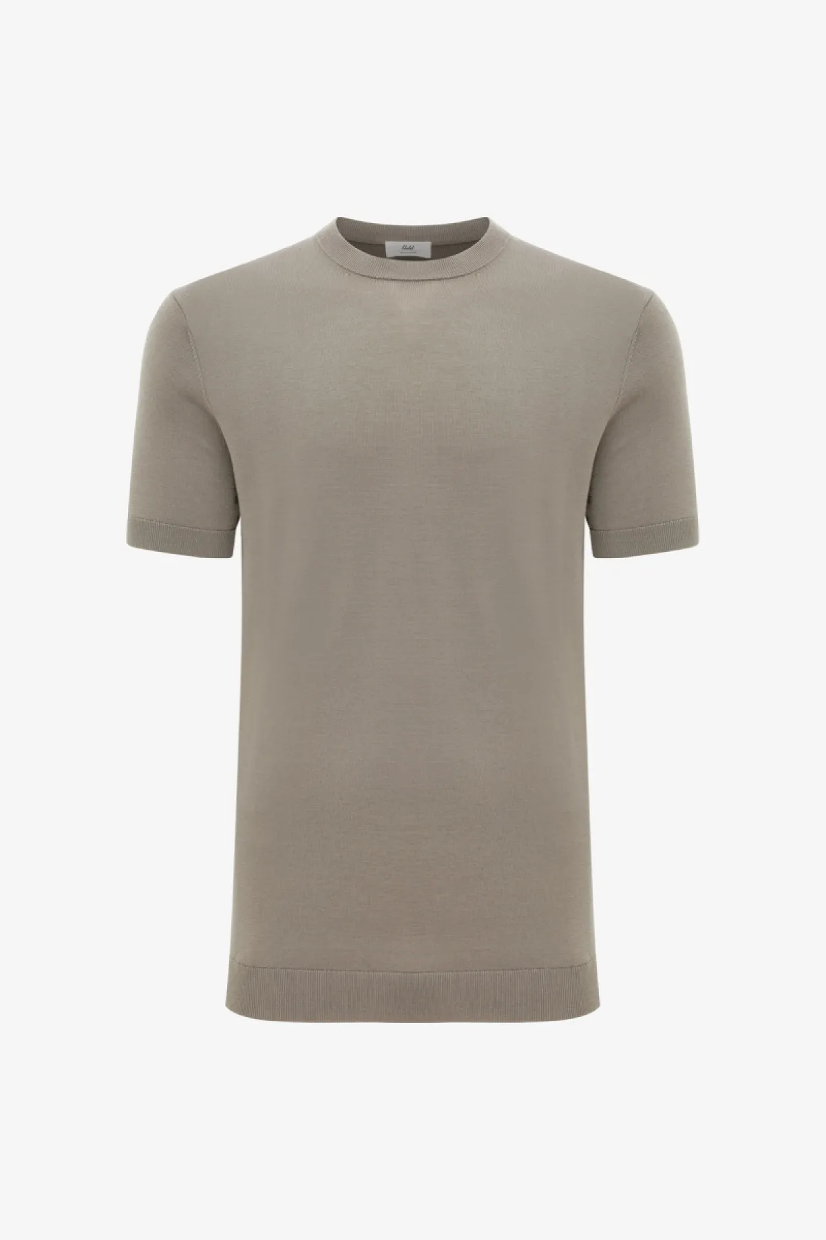 Gebreid T-shirt | Bruin