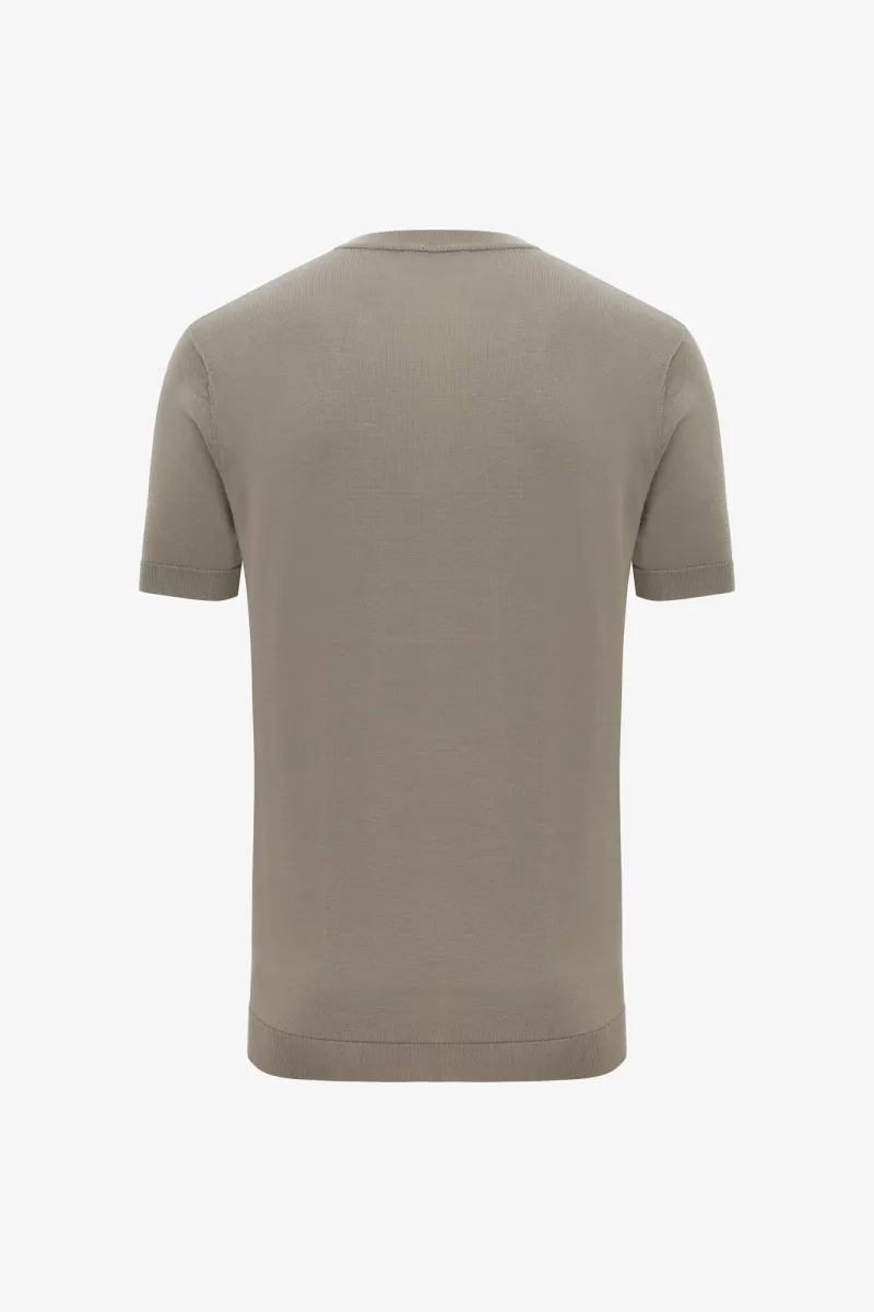 Gebreid T-shirt | Bruin