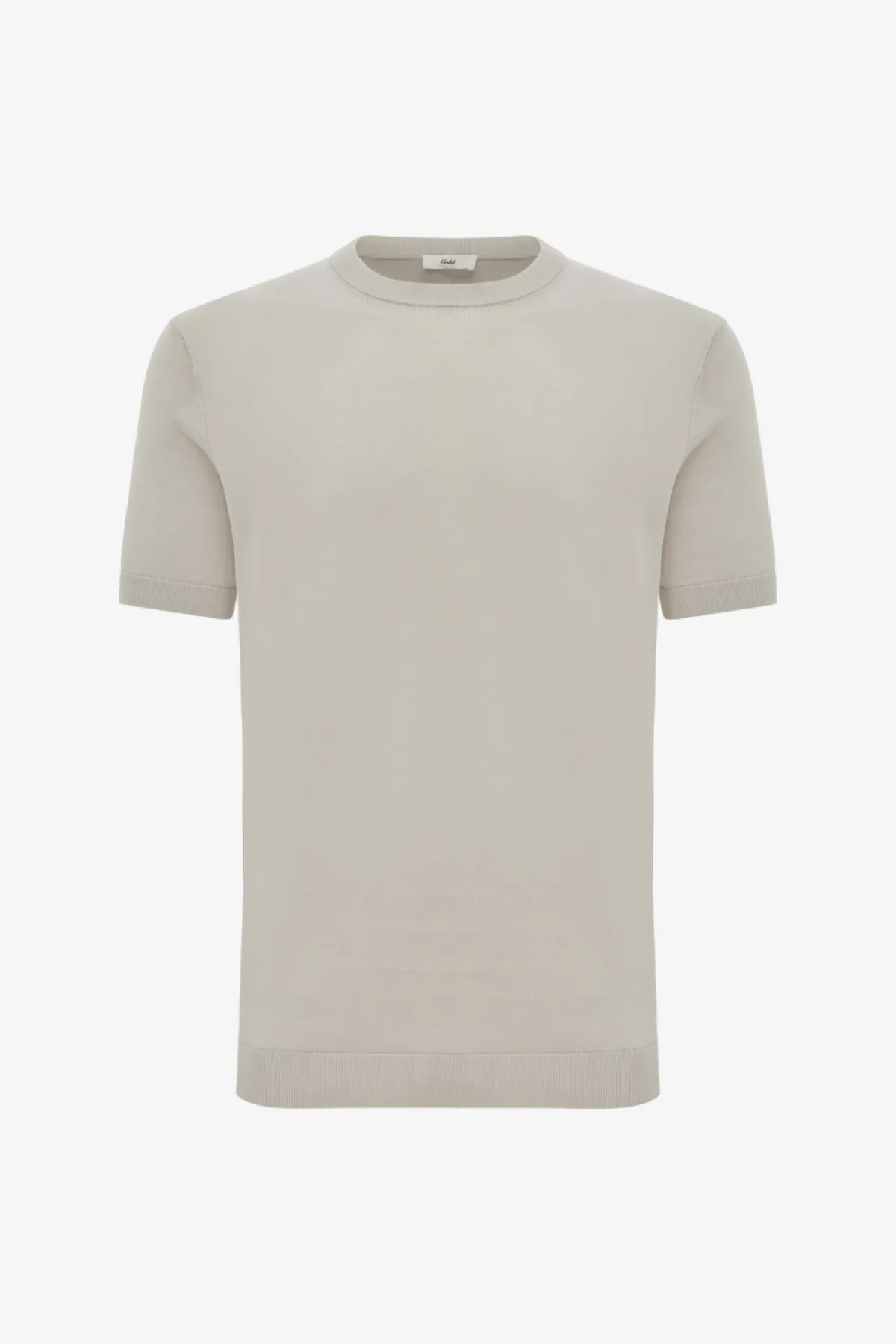 Gebreid T-shirt | Beige