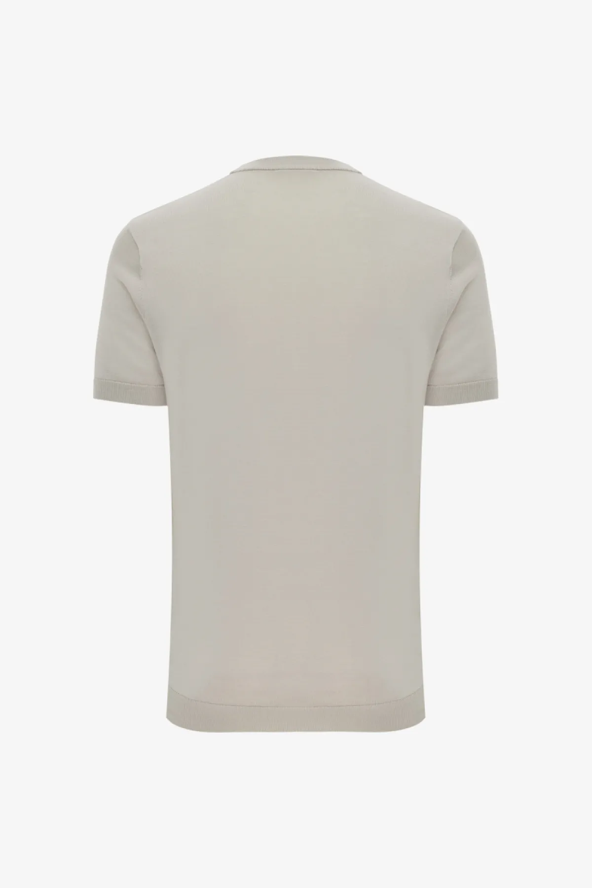 Gebreid T-shirt | Beige