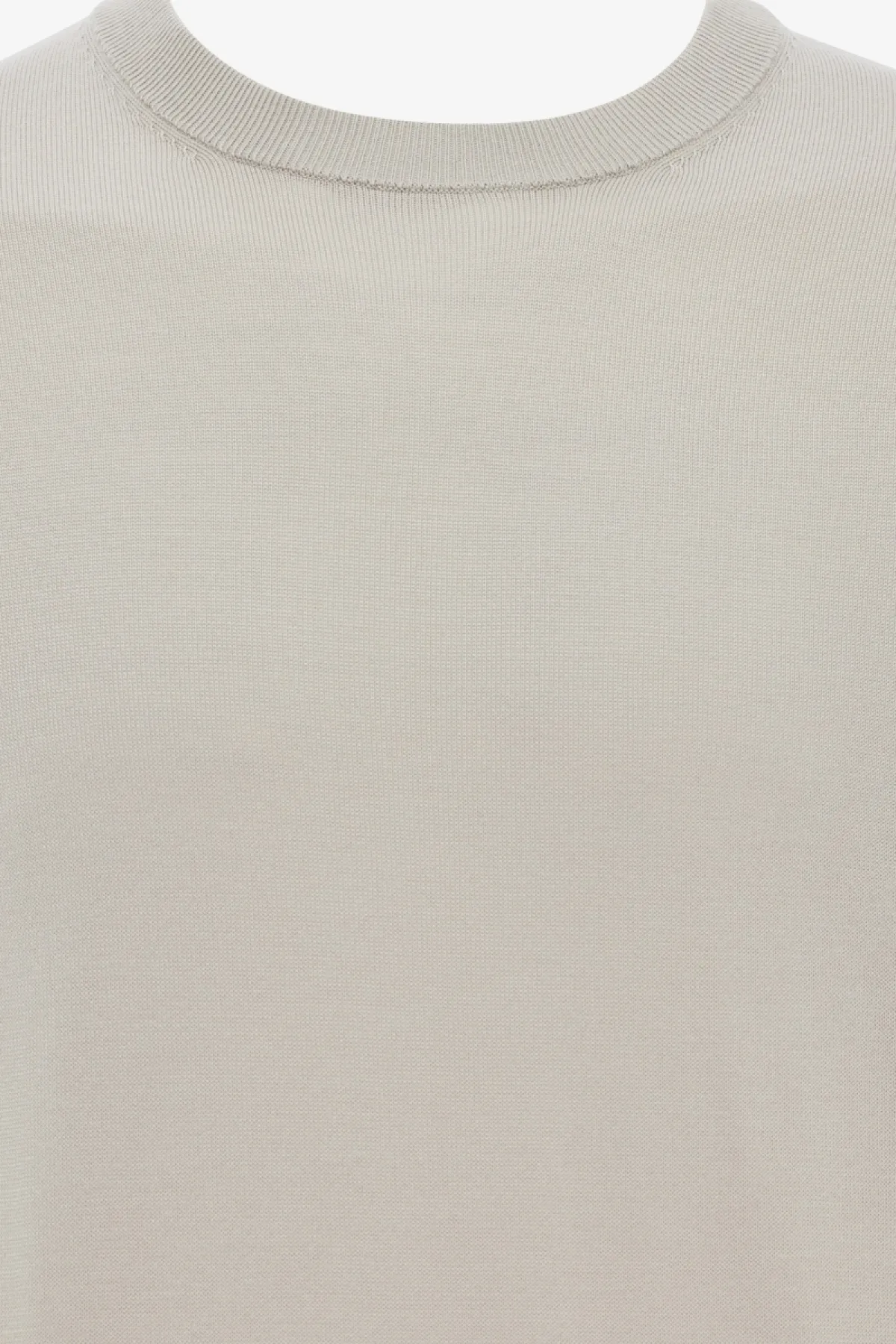Gebreid T-shirt | Beige