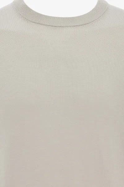 Gebreid T-shirt | Beige