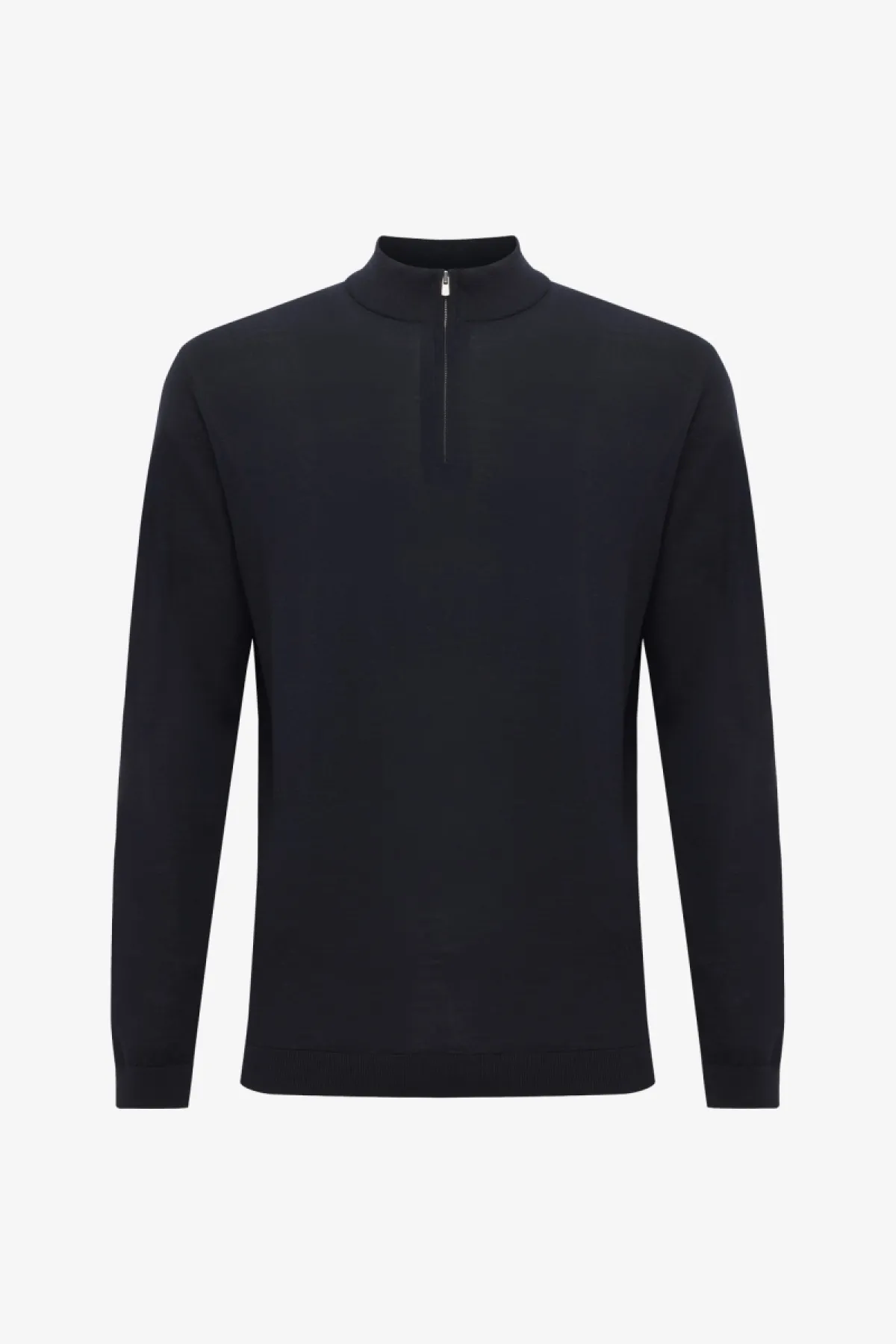 Merino Turtle Zip | Donkerblauw