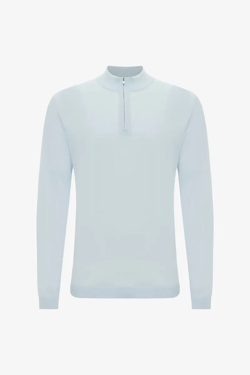 Merino Turtle Zip | Lichtgroen