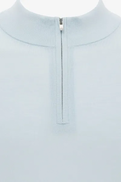 Merino Turtle Zip | Lichtgroen