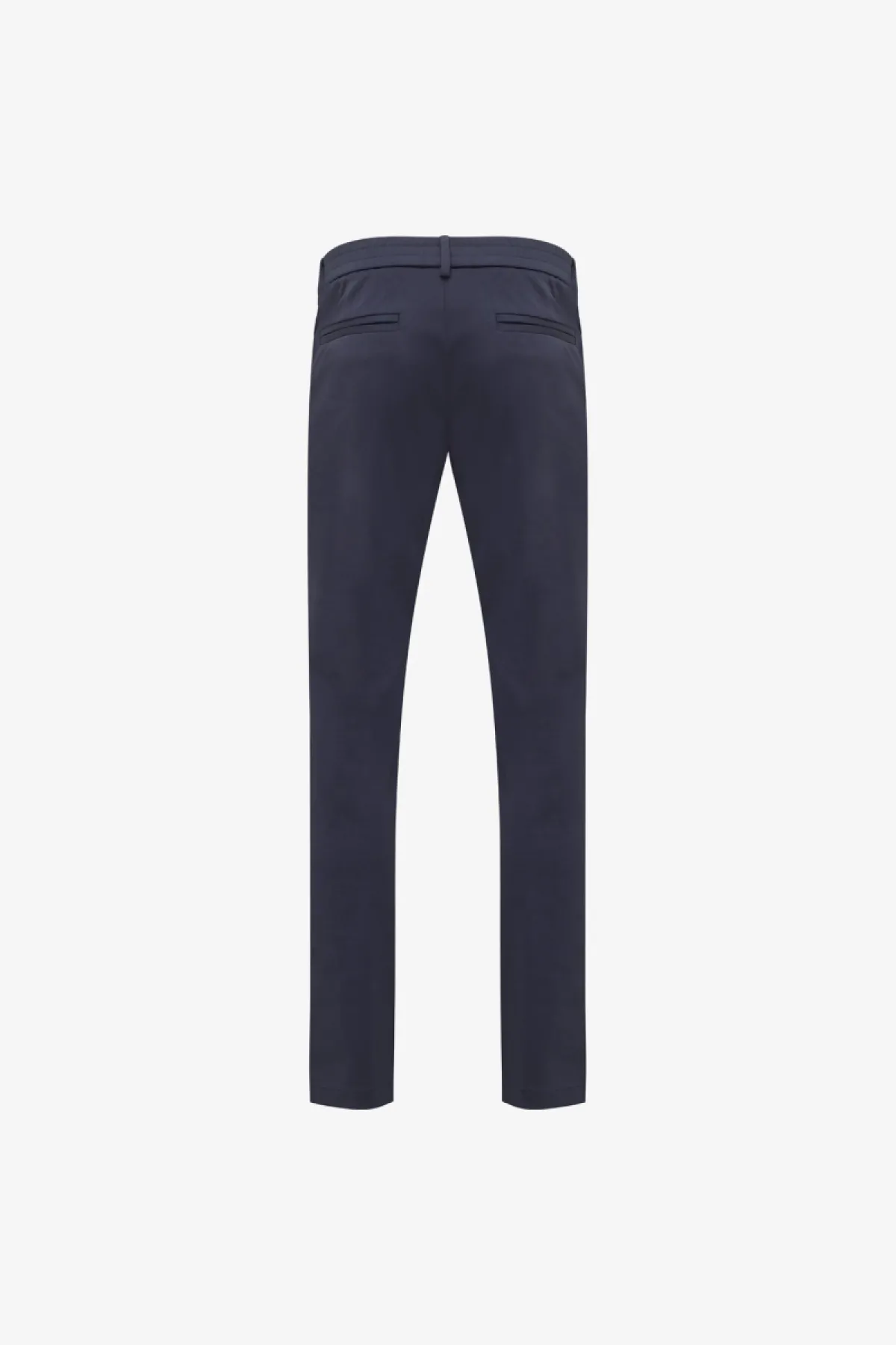 Cotton Blend Trousers | Donkerblauw