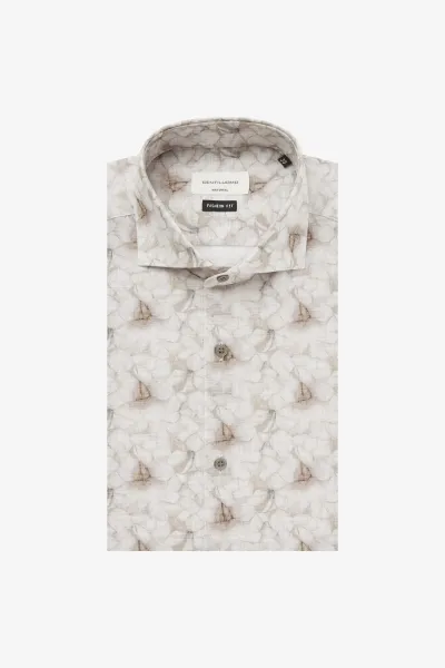 Print Overhemd | Beige