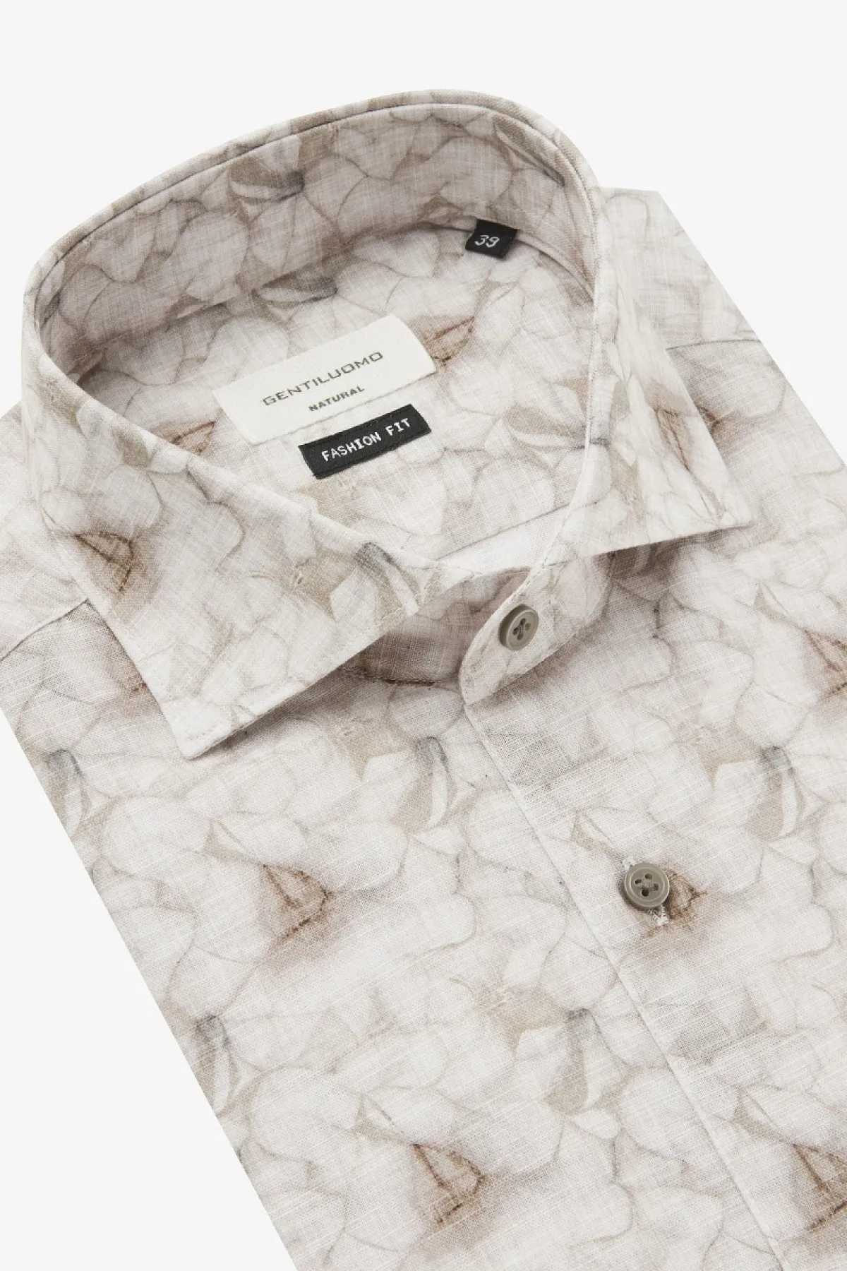 Print Overhemd | Beige