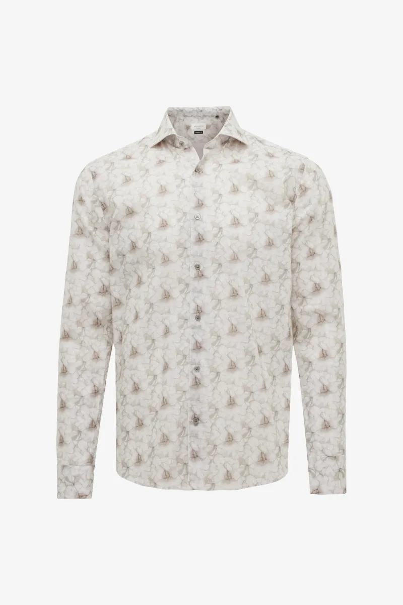 Print Overhemd | Beige