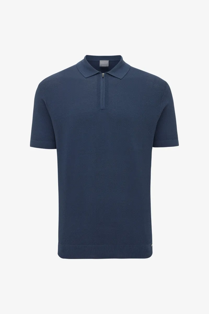 Polo Zip | Blauw