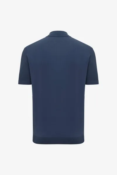 Polo Zip | Blauw