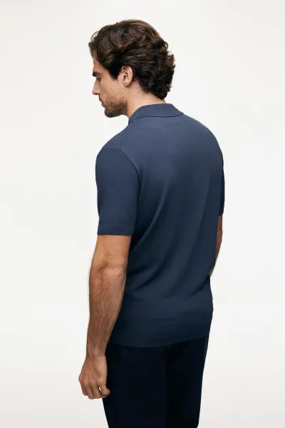 Polo Zip | Blauw
