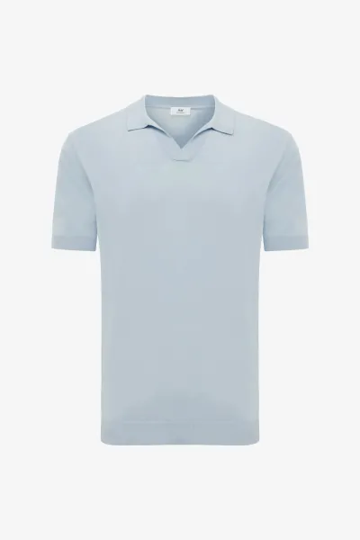 Polo zonder knopen | Lichtblauw