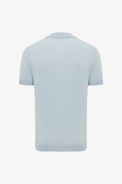 Polo zonder knopen | Lichtblauw
