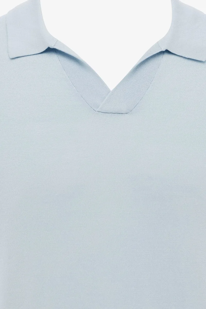 Polo zonder knopen | Lichtblauw