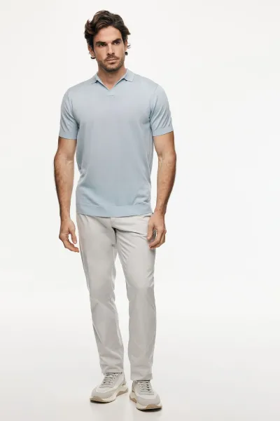 Polo zonder knopen | Lichtblauw