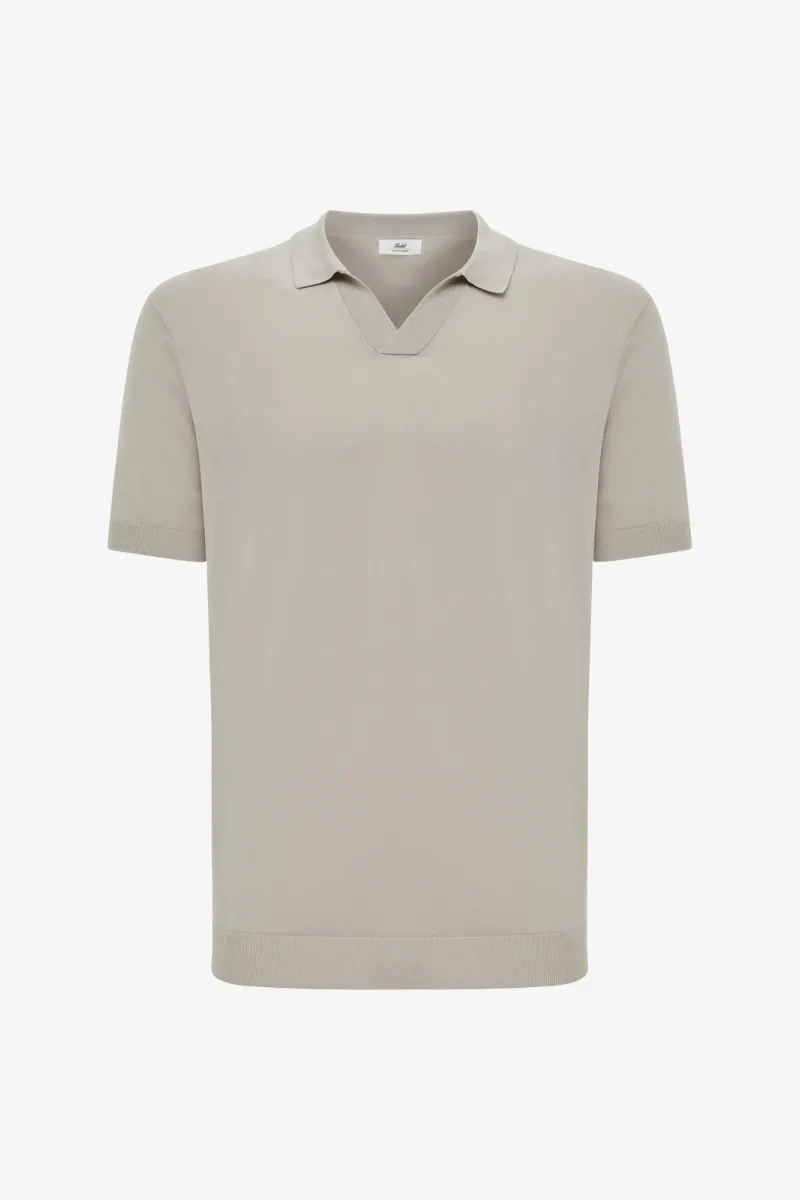 Polo zonder knopen | Beige