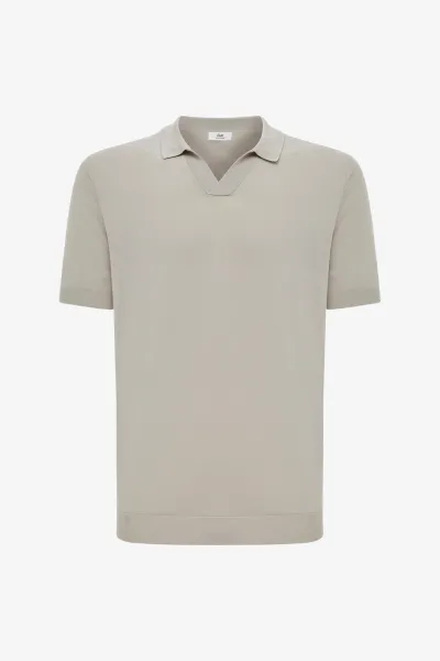 Polo zonder knopen | Beige