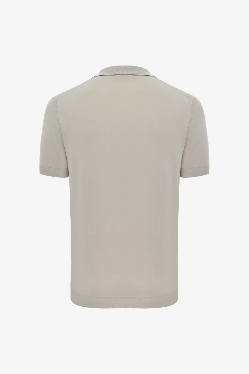 Polo zonder knopen | Beige