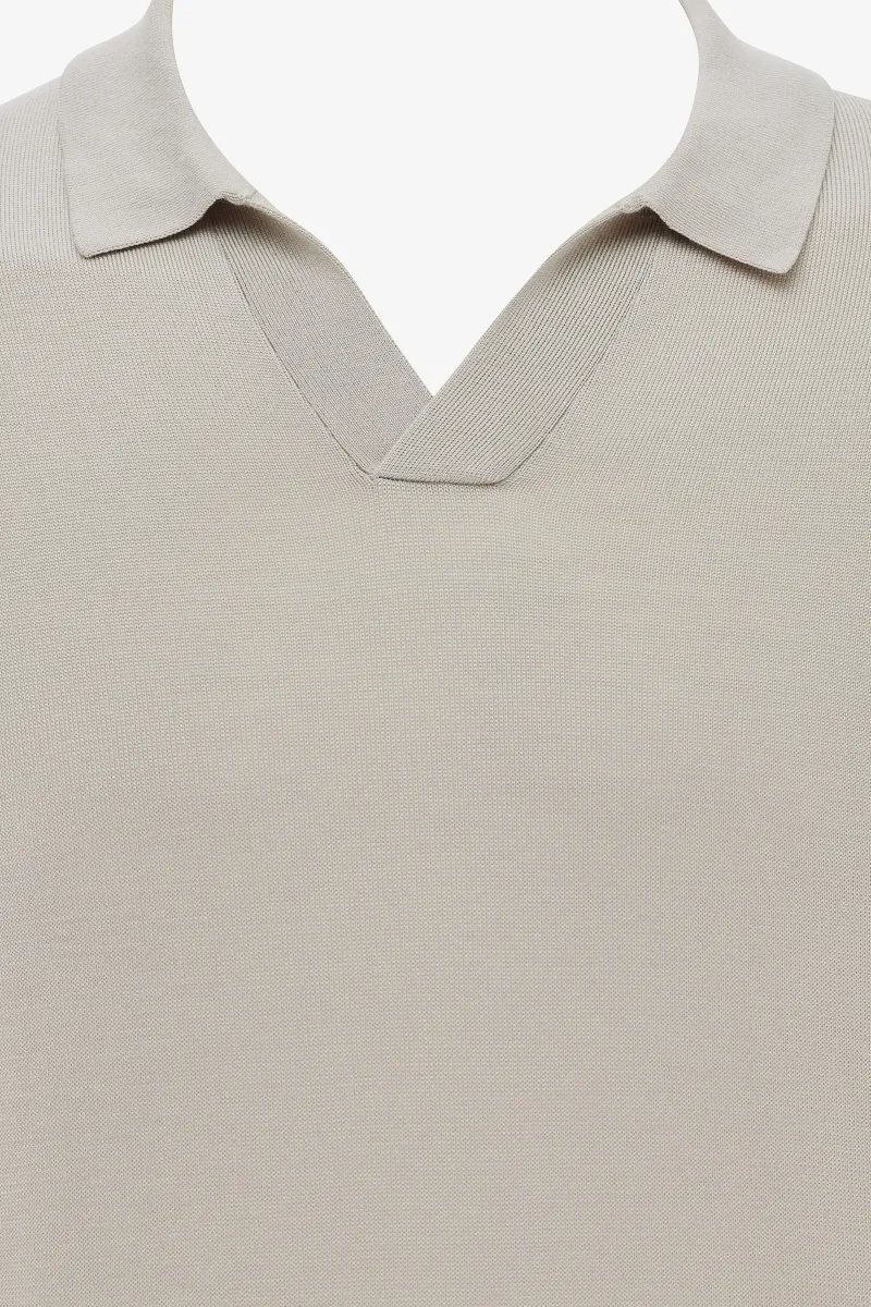 Polo zonder knopen | Beige