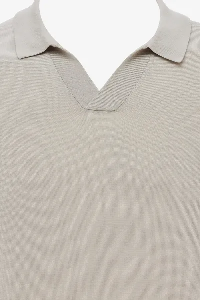 Polo zonder knopen | Beige