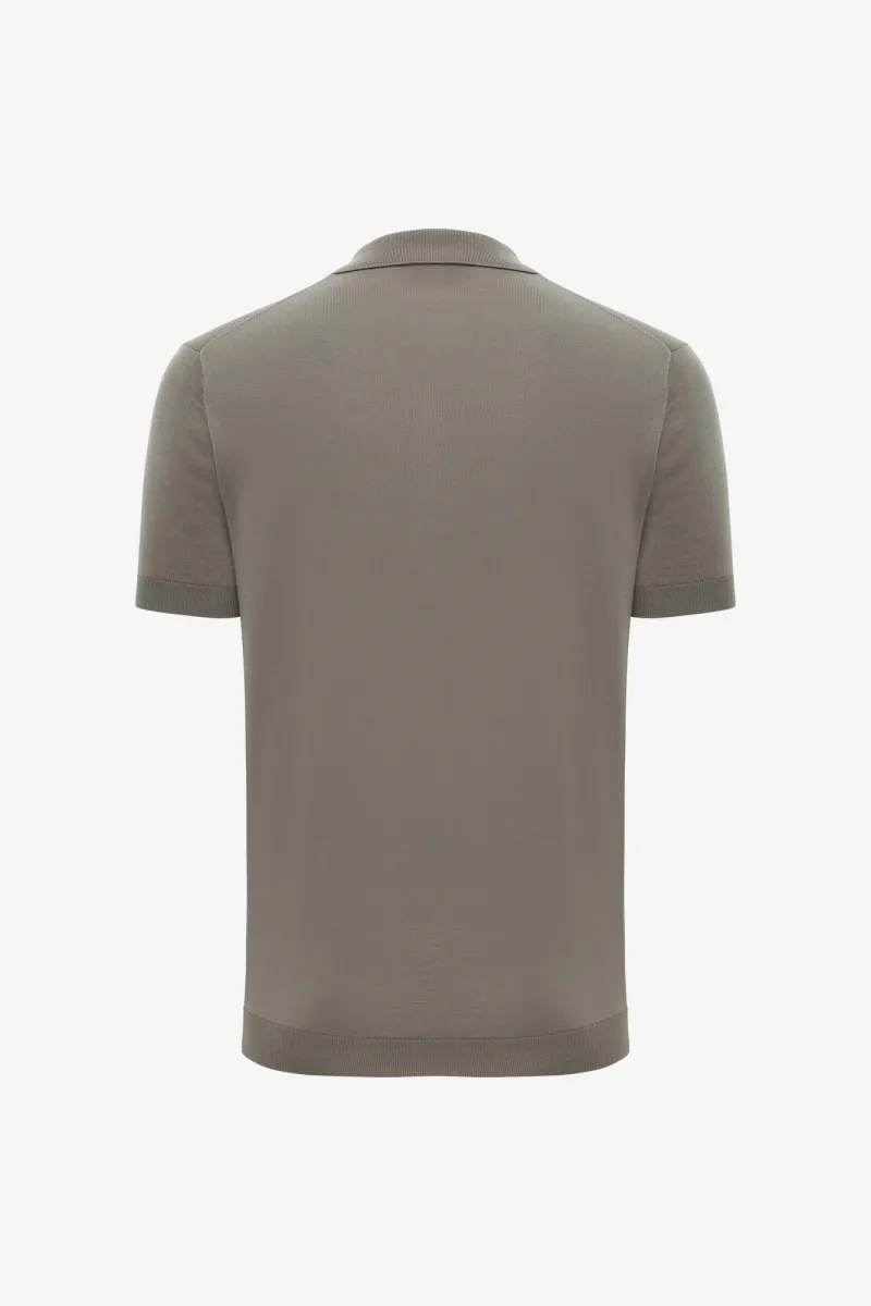 Polo zonder knopen | Donkerbruin