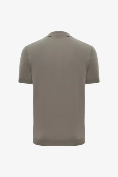 Polo zonder knopen | Donkerbruin