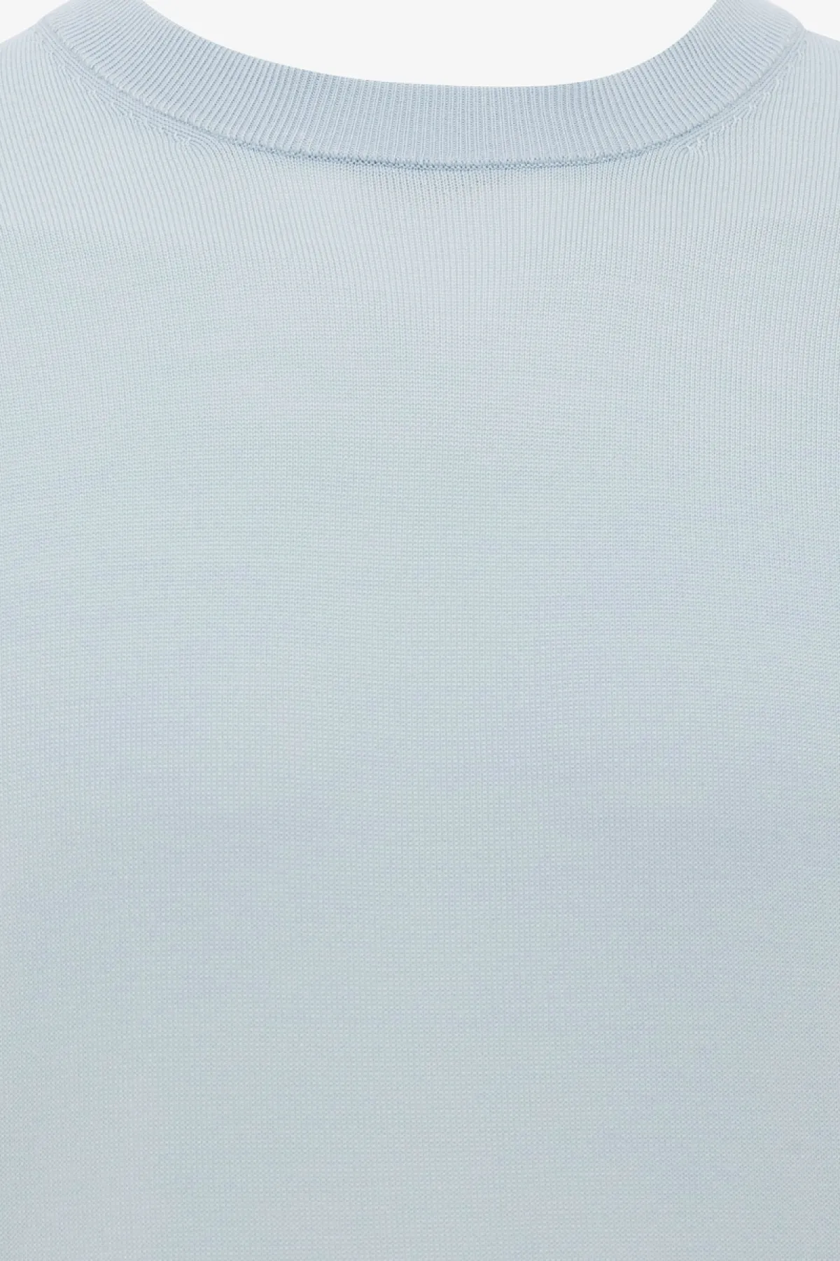 Gebreid T-shirt | Lichtblauw