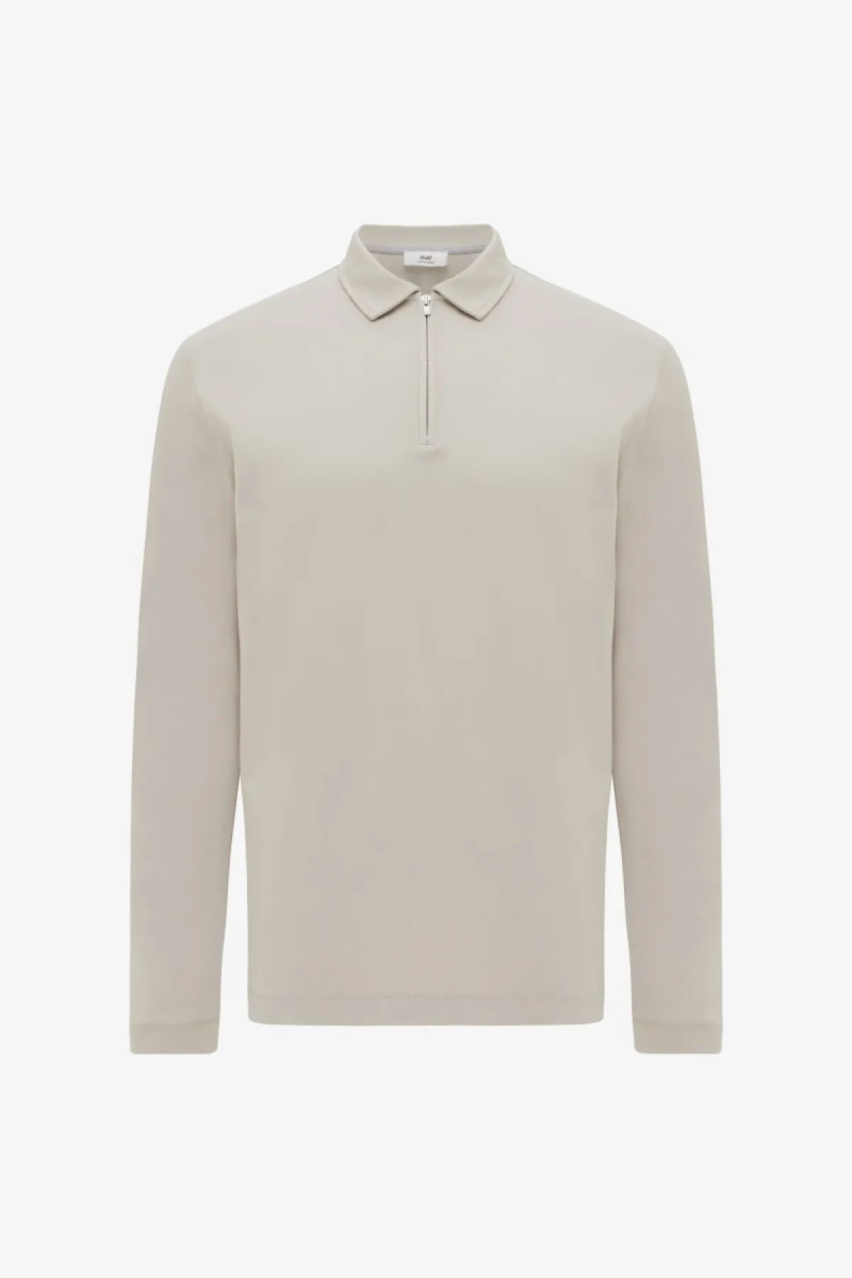 Half Zip Longsleeve Polo | Beige