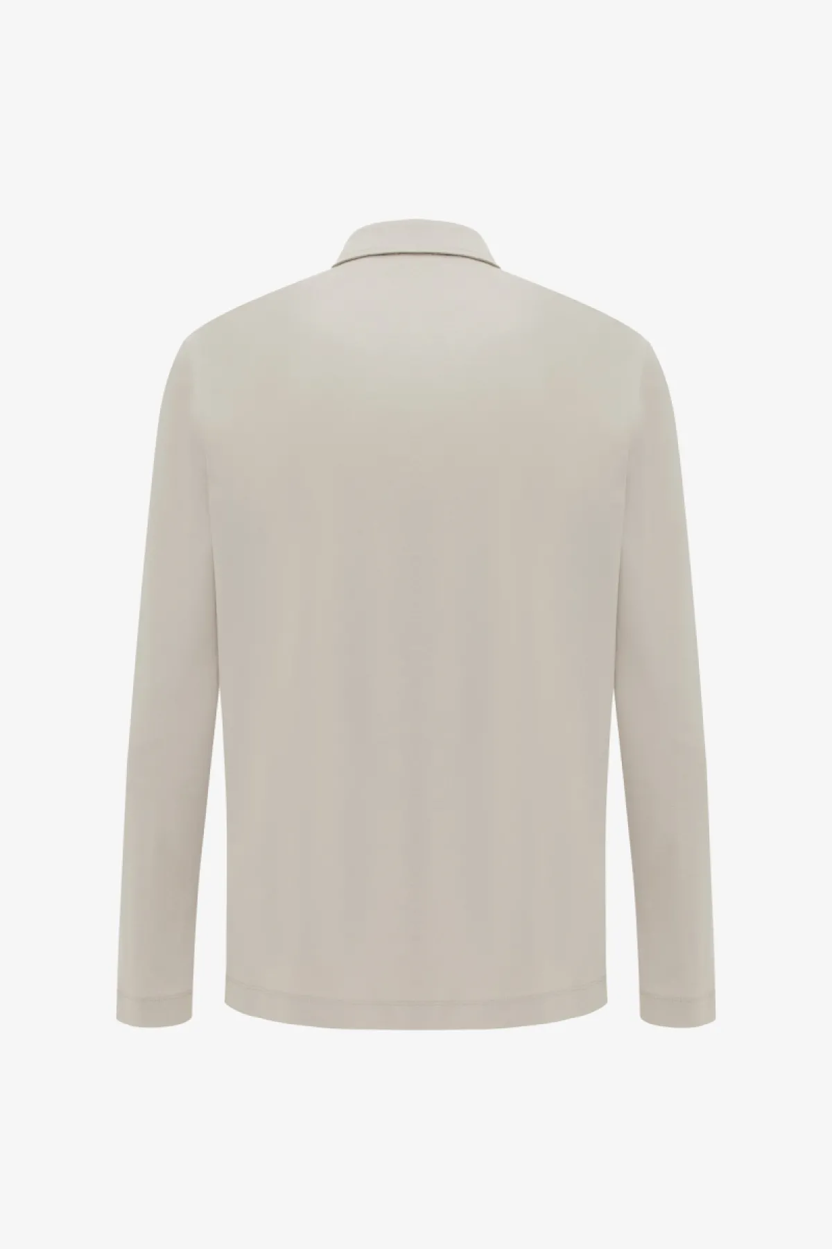Half Zip Longsleeve Polo | Beige